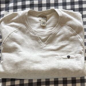 L.L. Bean Men's Cream Crewneck Sweater